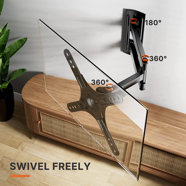 Full Motion TV Wall Mount Bracket for Most 17-42 Inch Flat Curved TVs & Monitors, Max 200x200mm, Hold up to 44lbs - Walmart.com