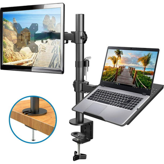Myfurnideal Monitor Stand with Tray for 13-27 Inches Fully Adjustable Laptop Desk Stand, Hold up to 22 Lbs - Walmart.com
