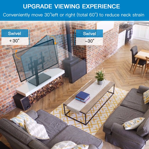 Universal TV Stand Adjustable Height Tabletop TV Stand Fits 32-55 inch TVs, Hold up to 88lbs, Max 400x400mm - Walmart.com