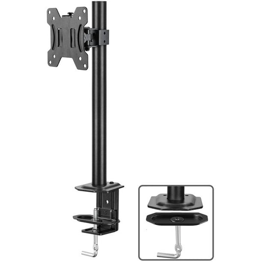 Single Monitor Stand Mount, Height Adjustable Stand Fits 13" to 32" Screen