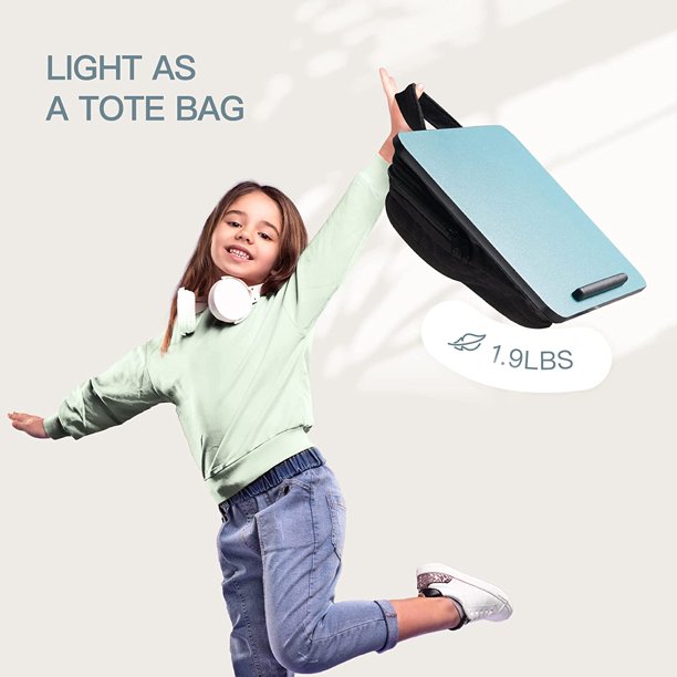 Portable Lap Desk Fits up to 14" Laptops Lightweight Laptop Tray with Zippered Storage & Anti-Slip Strip for Bed Sofa Travel - Walmart.com