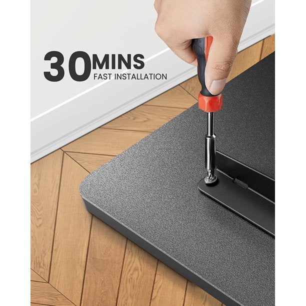 Electric Standing Desk with Wheels 48 x 24 Inch Height Adjustable Computer Stand Up Table for Home Office, Black - Walmart.com