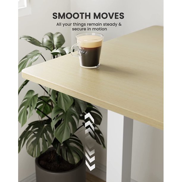Electric Standing Desk 40" x 24" Height Adjustable Sit Stand up Desk for Home Office, Natural - Walmart.com