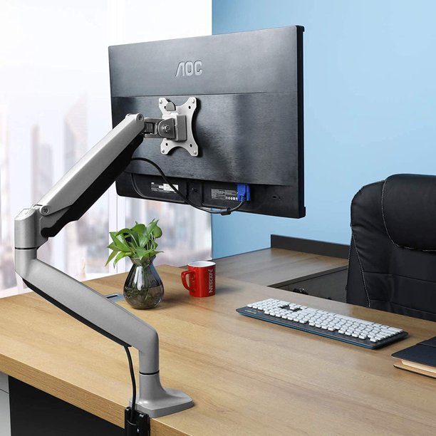 Myfurnideal Single Arm Monitor Stand for 13 to 32 Inch Screens Adjustable Computer Riser with Clamp, Hold up to 19.8lbs - Walmart.com