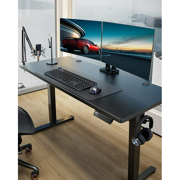 Electric Standing Desk 48" x 24" Height Adjustable Sit Stand up Desk for Home Office, Black - Walmart.com