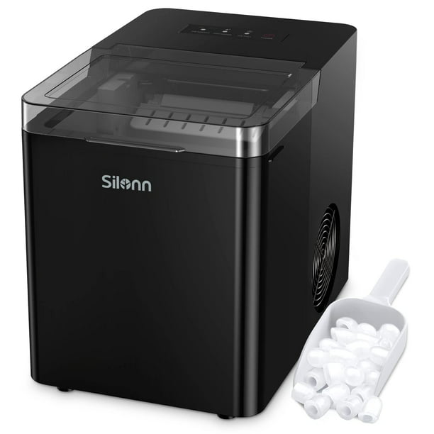 Portable Ice Maker Countertop with 2 Sizes Bullet-Shaped Ice, 28lbs/24h, Self-Cleaning, W/Scoop & Basket for Home, Kitchen, Office, Bar - Walmart.com