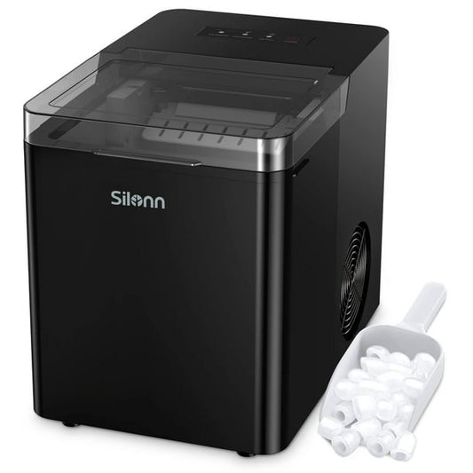 Portable Ice Maker Countertop with 2 Sizes Bullet-Shaped Ice, 28lbs/24h, Self-Cleaning, W/Scoop & Basket for Home, Kitchen, Office, Bar - Walmart.com