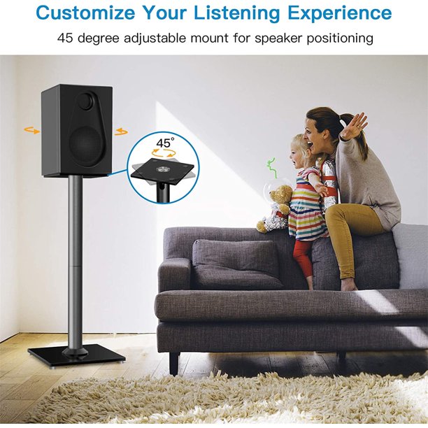 Myfurnideal 1 Pair Universal Speaker Stands Holds Bookshelf Speakers, Satellite up to 22lbs - Walmart.com
