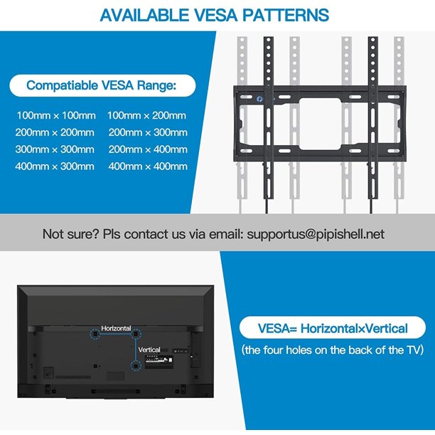 Fixed TV Wall Mount Bracket for 23-55 Inch LED, LCD, OLED, 4K Flat Curved Screen TVs Hold up to 99lbs, Max 400x400mm - Walmart.com