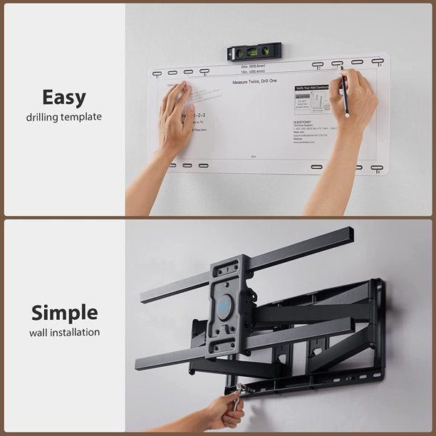 Myfurnideal Full Motion TV Wall Mount for 40-92 Inch TVs TV Mount Bracket with Dual Articulating Arms, Holds up to 132 lbs - Walmart.com