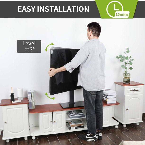 Universal TV Stand Fits 26-55 Inch TVs Monitor Height Adjustable Swivel Tabletop TV Base, Max 400x400mm, Hold up to 88lbs - Walmart.com