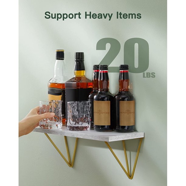 Myfurnideal 3 Sets Floating Shelves Wall Mounted Shelves for Bedroom, Living Room, Bathroom, Kitchen - Walmart.com