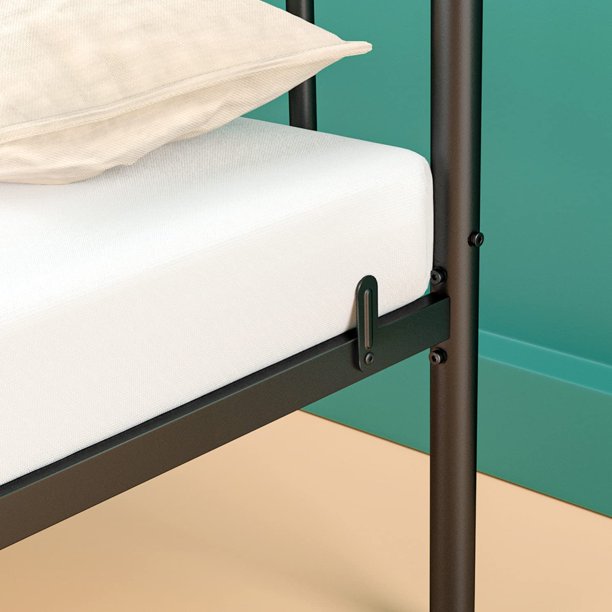 Queen Size Metal Bed Frame No Box Spring Needed Platform Bed Frame with Sturdy Steel Headboard and Footboard, Black - Walmart.com