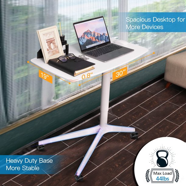 Mobile Standing Desk 30 inches Height Adjustable Rolling Sit-Stand Desk for Home Offices, Hold up to 44 lbs - Walmart.com