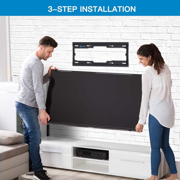 Fixed TV Wall Mount Bracket for 23-55 Inch LED, LCD, OLED, 4K Flat Curved Screen TVs Hold up to 99lbs, Max 400x400mm - Walmart.com