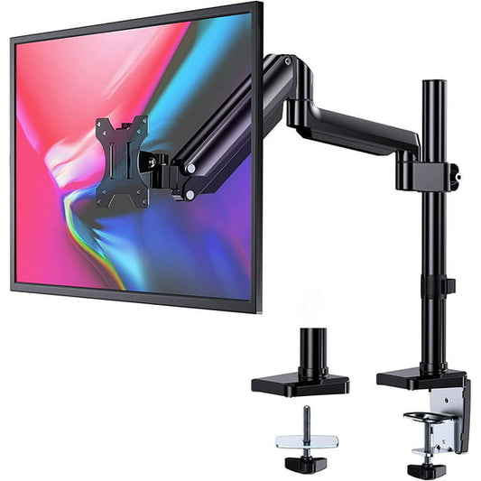 Myfurnideal Monitor Mount Stand for 32 Inch Screens Adjustable Single Arm Desk Mount with Clamp, Hold up to 17.6lbs - Walmart.com