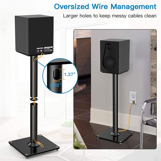Myfurnideal 1 Pair Universal Speaker Stands Holds Bookshelf Speakers, Satellite up to 22lbs - Walmart.com