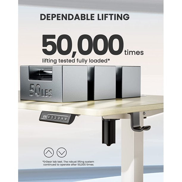 Electric Standing Desk 63x 28 Inches Height Adjustable Sit Stand up Desk Memory Computer Home Office Desk, Natural - Walmart.com