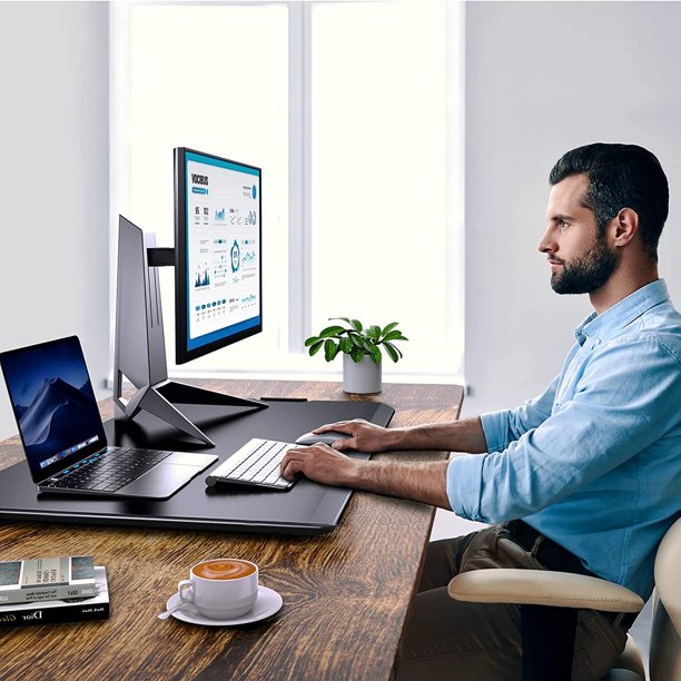 Adjustable Height Standing Desk Converter 28 Inch Wide Stand Up Desktop Riser for Home Office, Hold up to 22lbs - Walmart.com