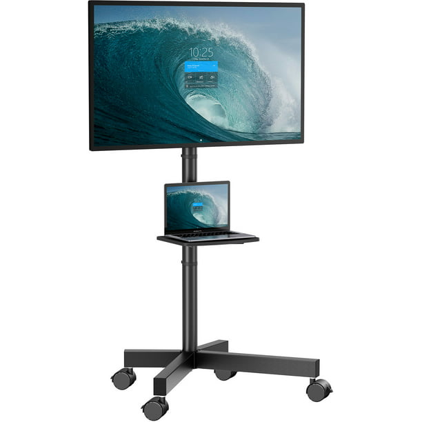 Mobile TV Stand for 23-60 Inch Screen TVs Tilt TV Cart with Shelf for Home Office, Holds up to 88Lbs, Max 400x400 mm - Walmart.com