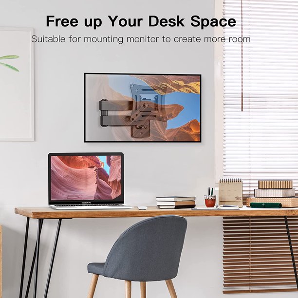 Full Motion TV Wall Mount Brackets for 13-32 Inches TVs Monitors, Max 100x100mm, Holds up to 33lbs - Walmart.com