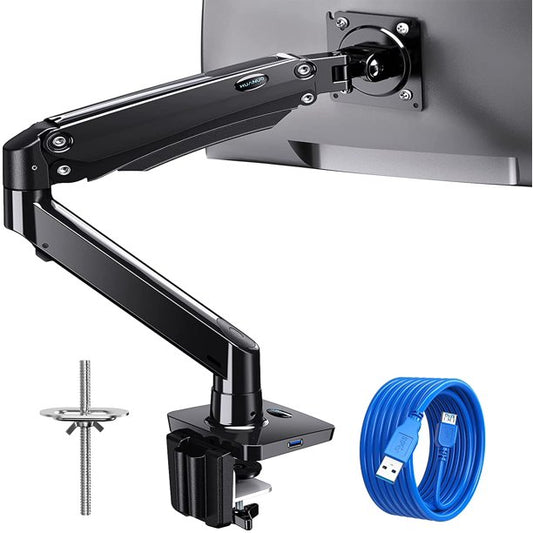Myfurnideal Single Monitor Mount Stand for 13-35" Computer ScreenAdjustable Monitor Desk Stand with USB, Holds up to 26.4lbs - Walmart.com