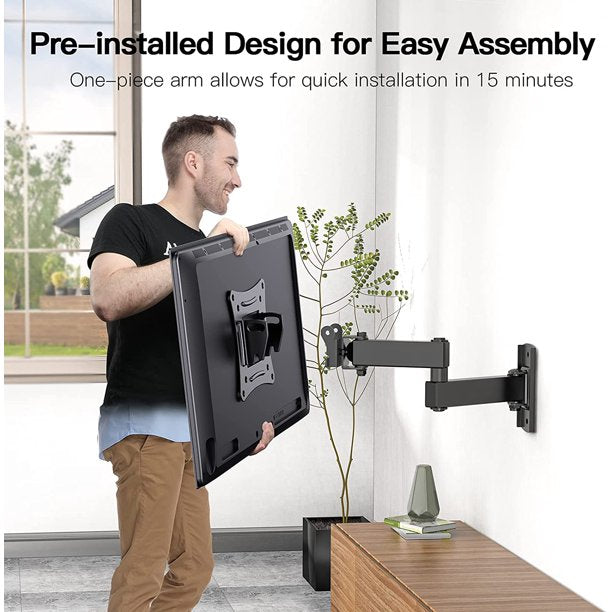 Full Motion TV Wall Mount Brackets for 13-32 Inches TVs Monitors, Max 100x100mm, Holds up to 33lbs - Walmart.com