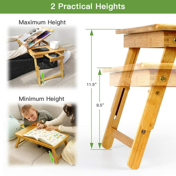 Lap Desk Foldable Laptop Stand for Devices Up to 15.6 Inches, Suitable as Breakfast Tray, Writing Desk, Drawing Table - Walmart.com