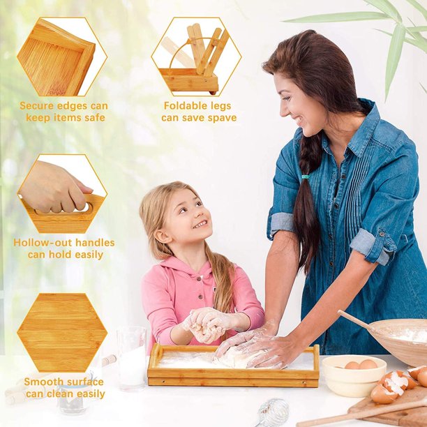 Foldable Bed Tray Table Bamboo Breakfast Tray Dinner Serving Tray for Sofa, Bed, Working, Eating, Reading - Walmart.com