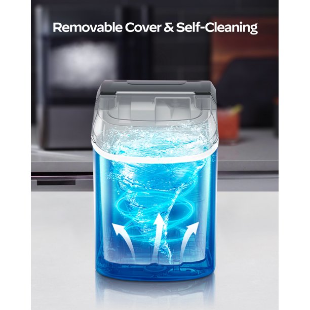 Nugget Ice Makers Portable Countertop, 33lbs/24H, Self-Cleaning, w/Scoop & Basket for Home, Kitchen, Office, Bar, Party, Black - Walmart.com