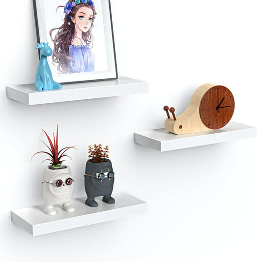 Myfurnideal 3 Packs Floating Shelves with Invisible Brackets Wall Mounted Shelves for Bedroom, Bathroom, Living Room, Kitchen - Walmart.com