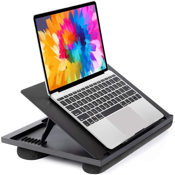 Adjustable Lap Desk with 8 Adjustable Angles and Dual Cushions Portable Laptop Stand for Home Office - Walmart.com