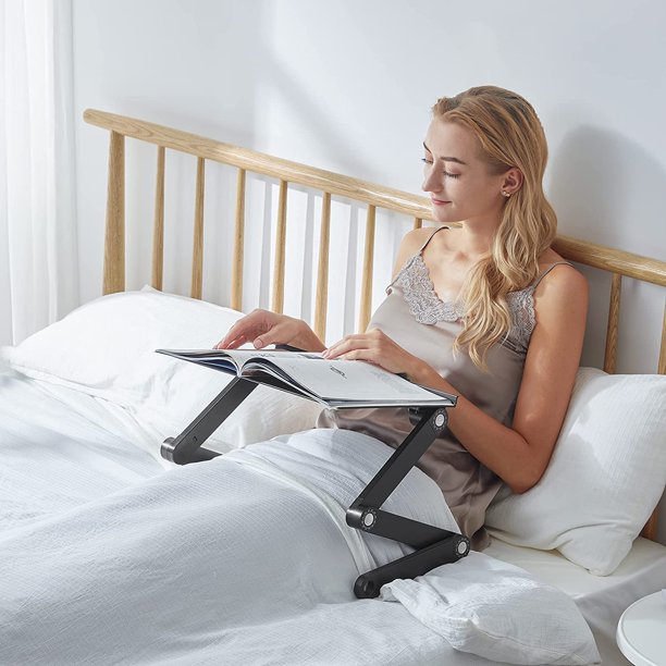 Myfurnideal Adjustable Laptop Table Stand for 15.6 Inch Laptops Portable Lap Desk with 2 CPU Fans, Detachable Mouse Pad for Sitting , Standing - Walmart.com