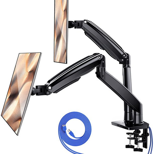 Myfurnideal Dual Monitor Stand Mount for 13-35 Inch Height Computer Screen Adjustable Gas Spring Monitor Arm Desk Stand - Walmart.com