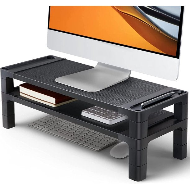 Monitor Stand Riser with Adjustable Height and 2 Platforms Ergonomic Computer Stand, Hold up to 44lbs - Walmart.com