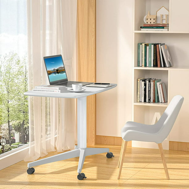 Myfurnideal Mobile Standing Desk Height Adjustable Rolling Desk Laptop Desk Cart Riser for Home, Office, School - Walmart.com