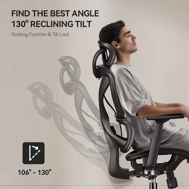 Ergonomic Office Chair High Adjustable Mesh Computer Chair with Lumbar Support, Adjustable Armrest, Backrest and Headrest, Hold up to 300lbs - Walmart.com