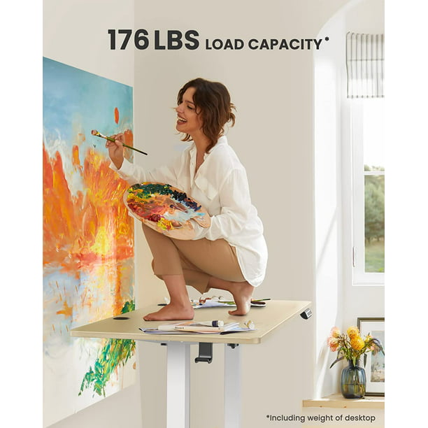 Electric Standing Desk 55 x 28 Inches Height Adjustable Sit Stand up Desk Memory Computer Home Office Desk, Natural - Walmart.com