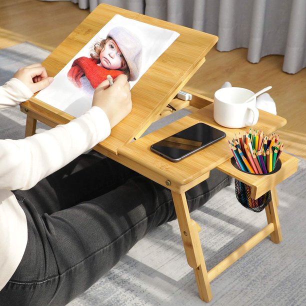 Lap Desk Foldable Laptop Stand for Devices Up to 15.6 Inches, Suitable as Breakfast Tray, Writing Desk, Drawing Table - Walmart.com