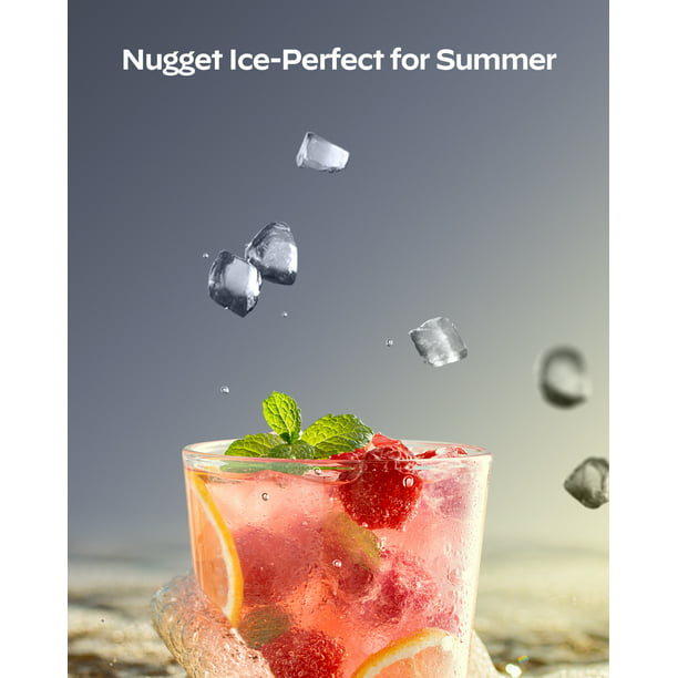 Nugget Ice Makers Portable Countertop, 33lbs/24H, Self-Cleaning, w/Scoop & Basket for Home, Kitchen, Office, Bar, Party, Black - Walmart.com