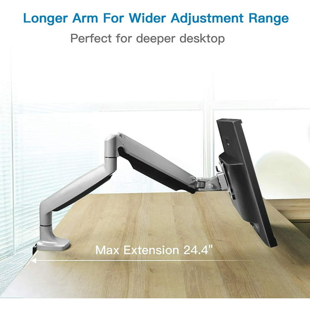 Myfurnideal Single Arm Monitor Stand for 13 to 32 Inch Screens Adjustable Computer Riser with Clamp, Hold up to 19.8lbs - Walmart.com