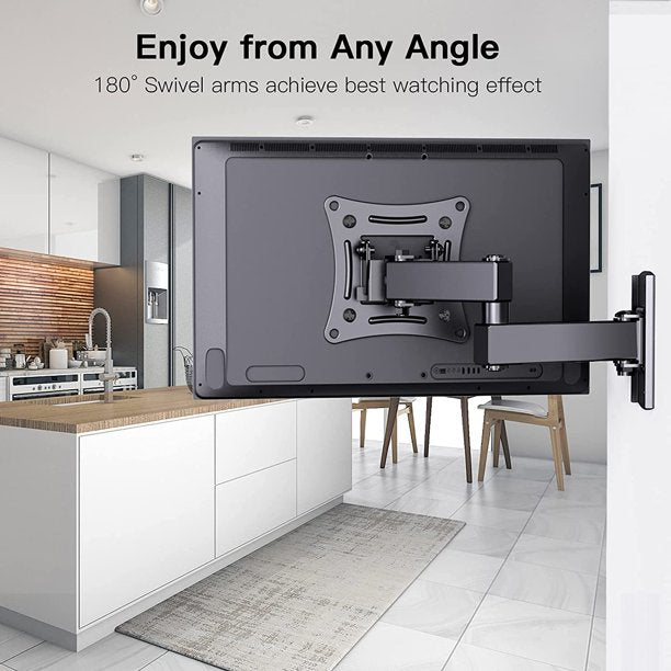 Full Motion TV Wall Mount Brackets for 13-32 Inches TVs Monitors, Max 100x100mm, Holds up to 33lbs - Walmart.com