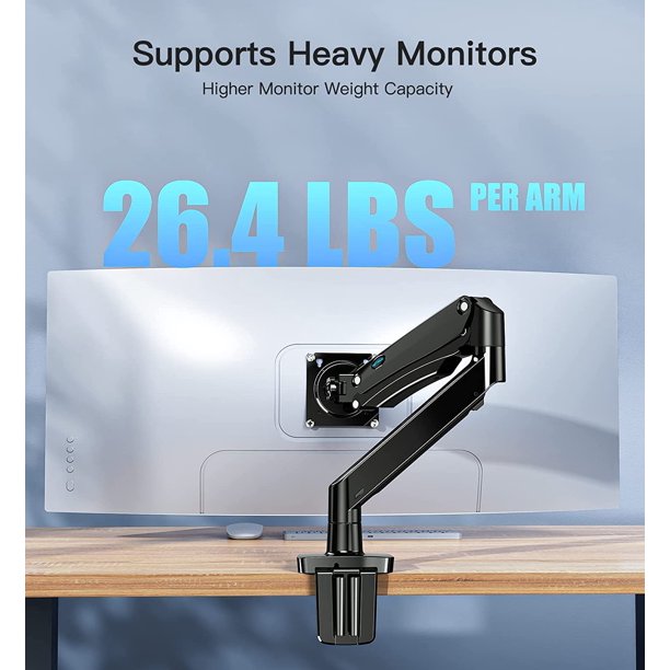 Myfurnideal Single Monitor Mount Stand for 13-35" Computer ScreenAdjustable Monitor Desk Stand with USB, Holds up to 26.4lbs - Walmart.com