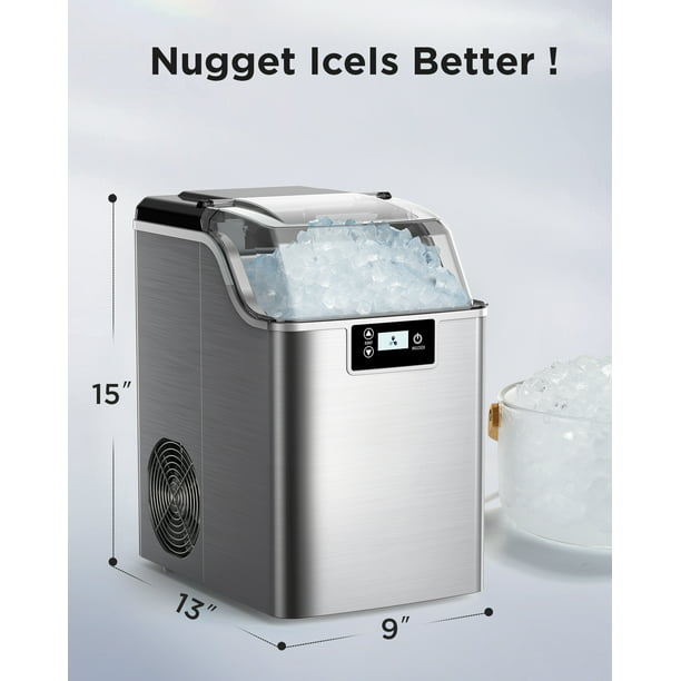 Nugget Ice Maker, 44lbs/24h, 100pcs/10min, Automatic Timer & Self-Cleaning for Home, Kitchen, Office, Bar, Party - Walmart.com