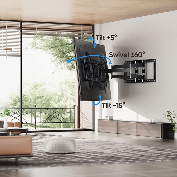 Myfurnideal Full Motion TV Wall Mount for Most 50-90 inch Flat Curved Screen TV Mount Bracket with Dual Articulating Arms, Hold up to 132 lbs - Walmart.com