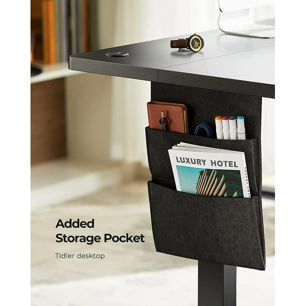 Electric Standing Desk with Staroge Bag 48" x 24" Height Adjustable Computer Stand Up Table for Home Office, Black - Walmart.com