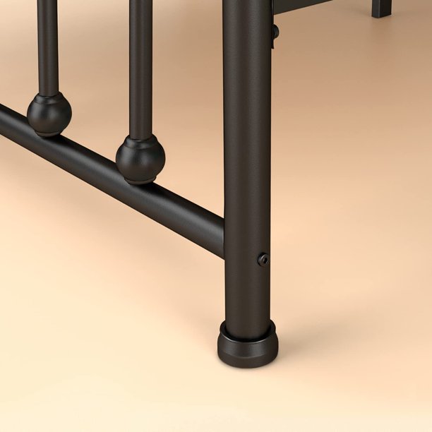 Queen Size Metal Bed Frame No Box Spring Needed Platform Bed Frame with Sturdy Steel Headboard and Footboard, Black - Walmart.com