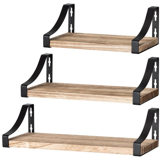 Myfurnideal 3 Sets Floating Shelves Wall Mounted Shelves for Bedroom, Bathroom, Living Room, Kitchen, Laundry Room Storage & Decoration - Walmart.com