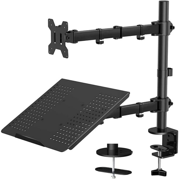 Myfurnideal Monitor Stand with Tray for 13-27 Inches Fully Adjustable Laptop Desk Stand, Hold up to 22 Lbs - Walmart.com