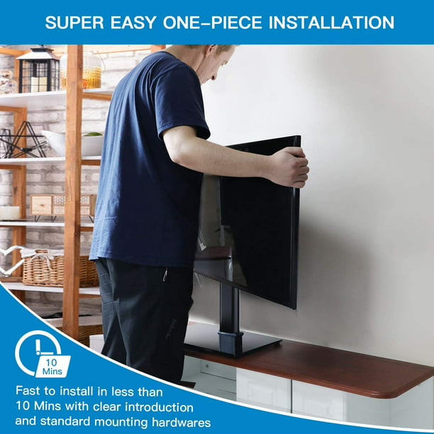 Universal TV Stand Table Top TV Base for 32 to 60 inch Flat Screen TVs Height Adjustable TV Mount Stand with Base, Holds up to 88lbs, Max 400x400mm - Walmart.com